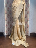 VISCOSE GEORGETTE BANARASI SAREE - Yellow