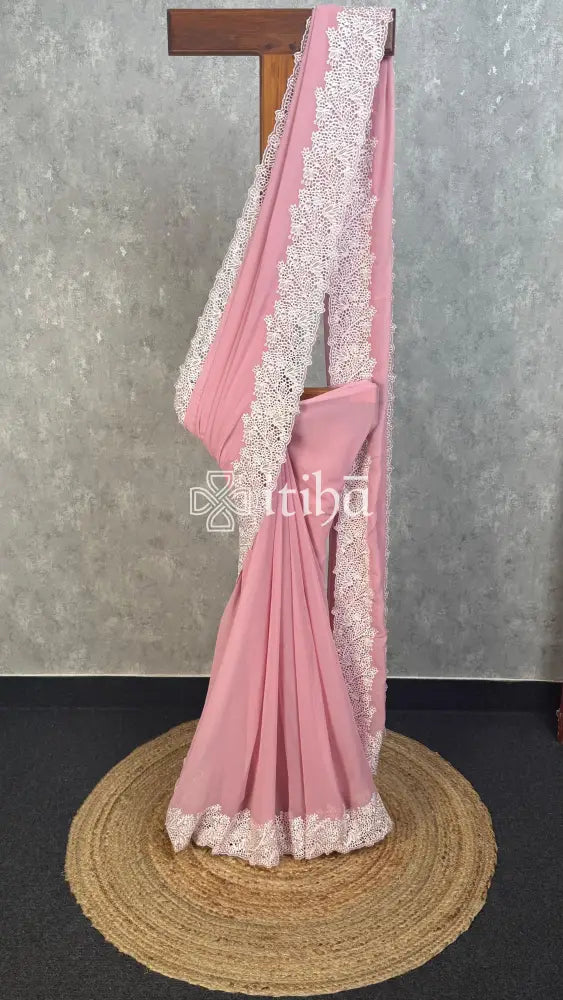 VISCOSE GEORGETTE CUTWORK EMBROIDERY SAREE