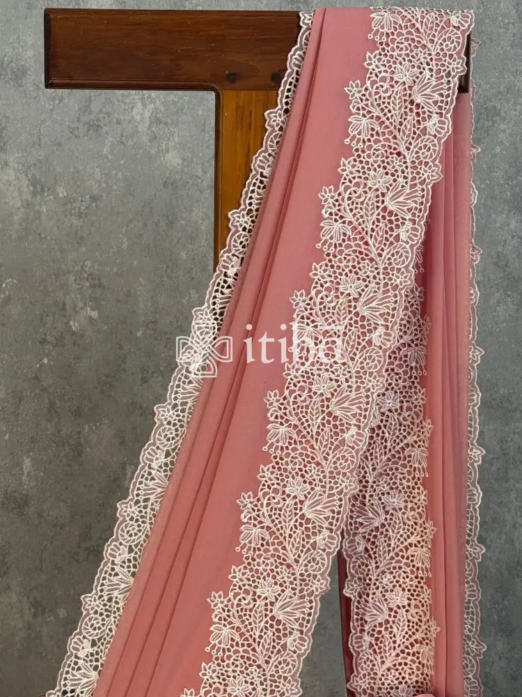 VISCOSE GEORGETTE CUTWORK EMBROIDERY SAREE