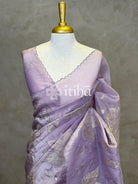 VISCOSE ORGANZA APPLIQUE EMBROIDERY SAREE