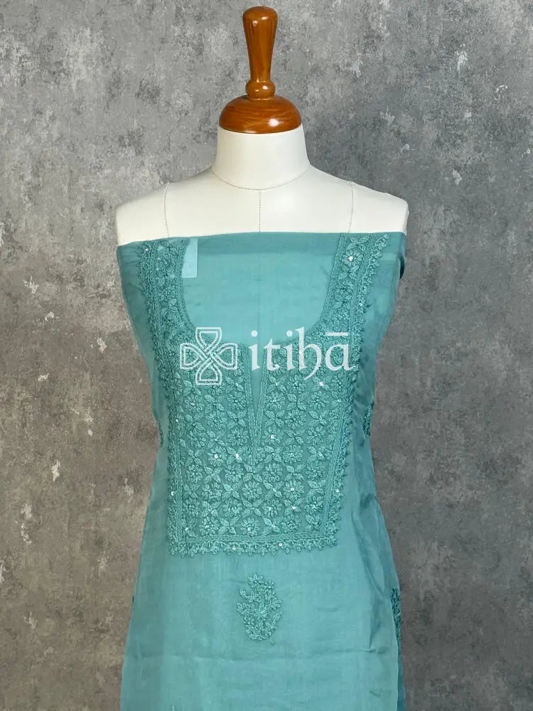 VISCOSE ORGANZA CHIKANKARI SALWAR SUIT