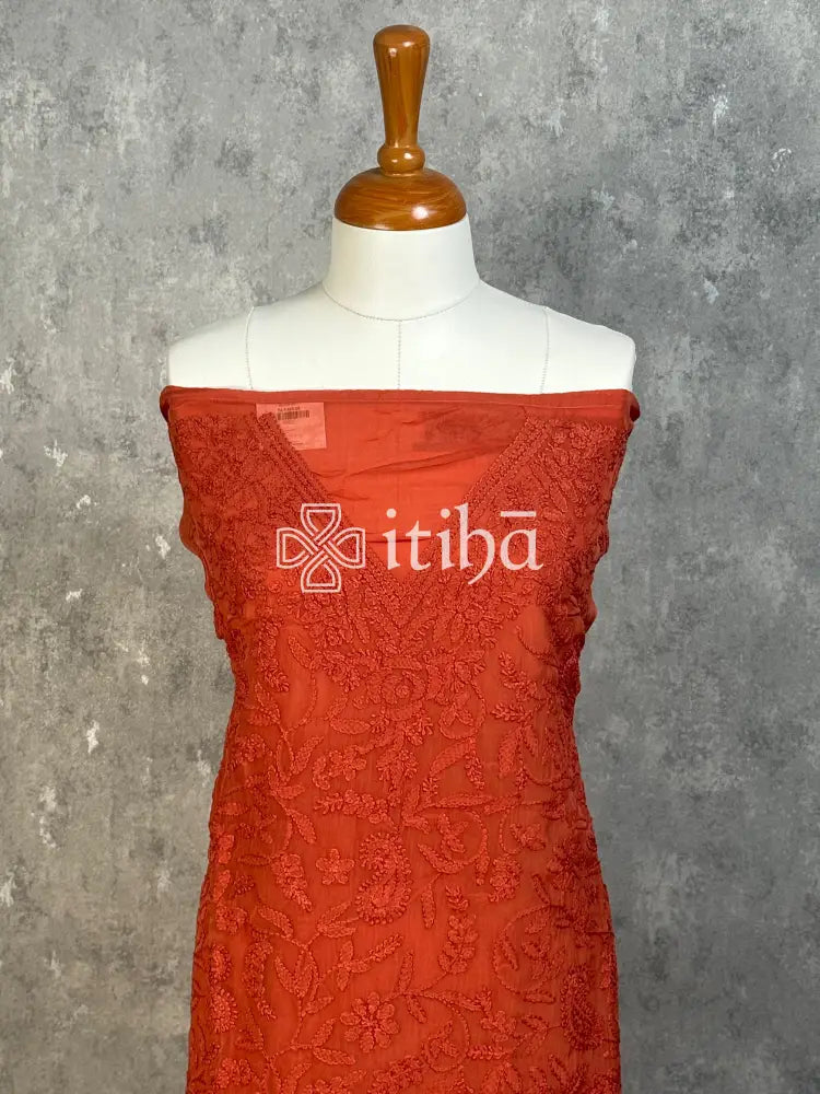 VISCOSE ORGANZA CHIKANKARI SALWAR SUIT