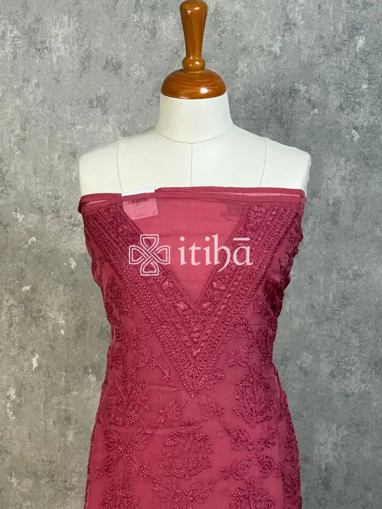 VISCOSE ORGANZA CHIKANKARI SALWAR SUIT