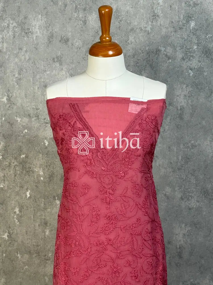 VISCOSE ORGANZA CHIKANKARI SALWAR SUIT