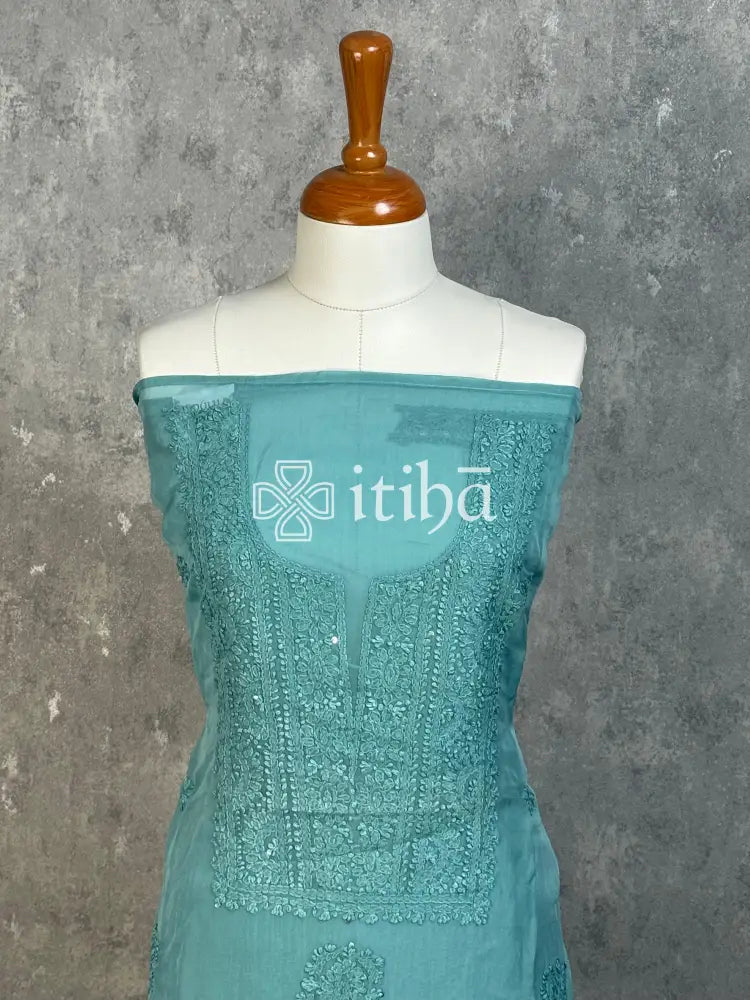 VISCOSE ORGANZA CHIKANKARI SALWAR SUIT