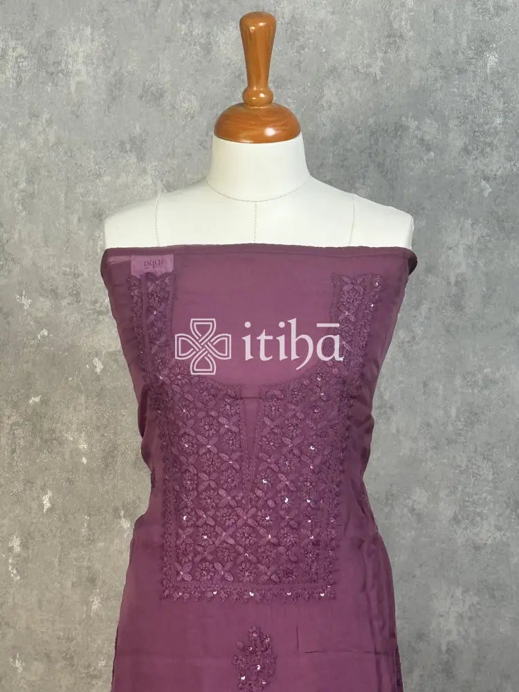 VISCOSE ORGANZA CHIKANKARI SALWAR SUIT