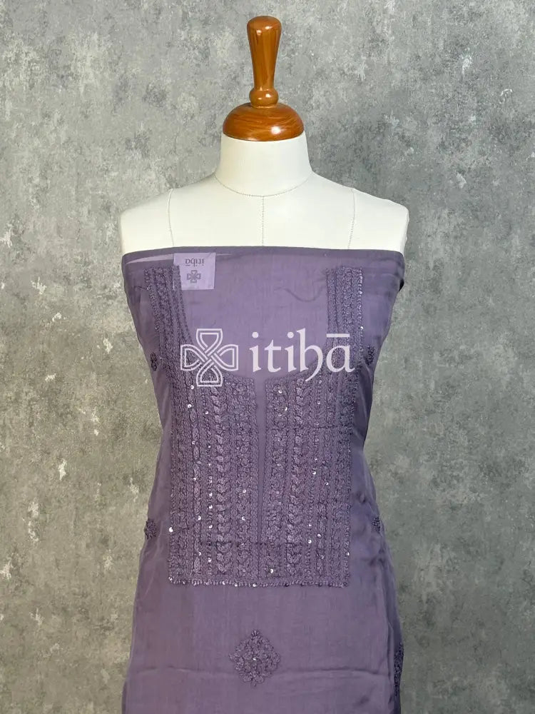 VISCOSE ORGANZA CHIKANKARI SALWAR SUIT