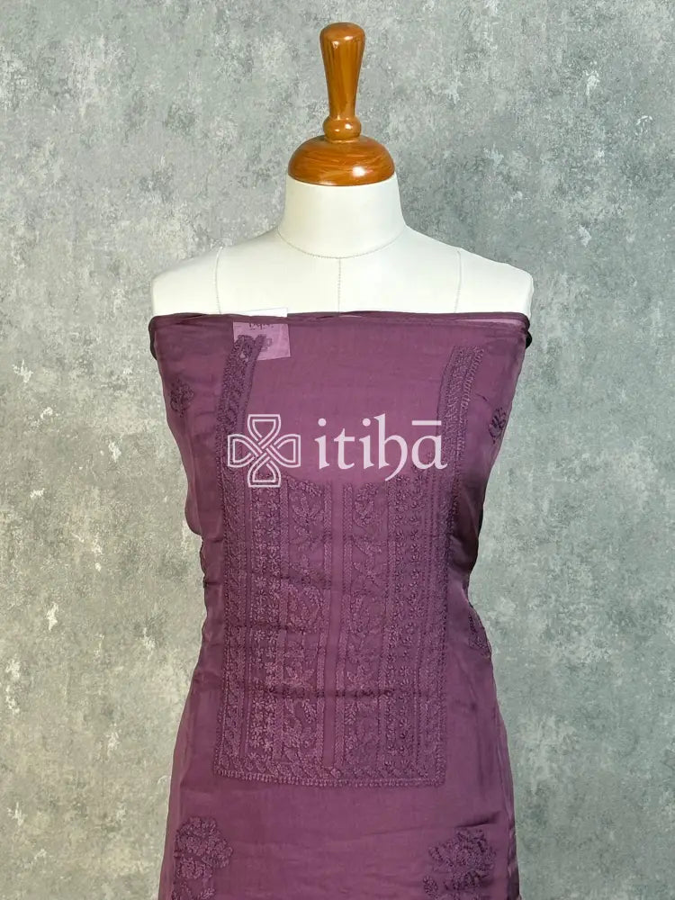 VISCOSE ORGANZA CHIKANKARI SALWAR SUIT