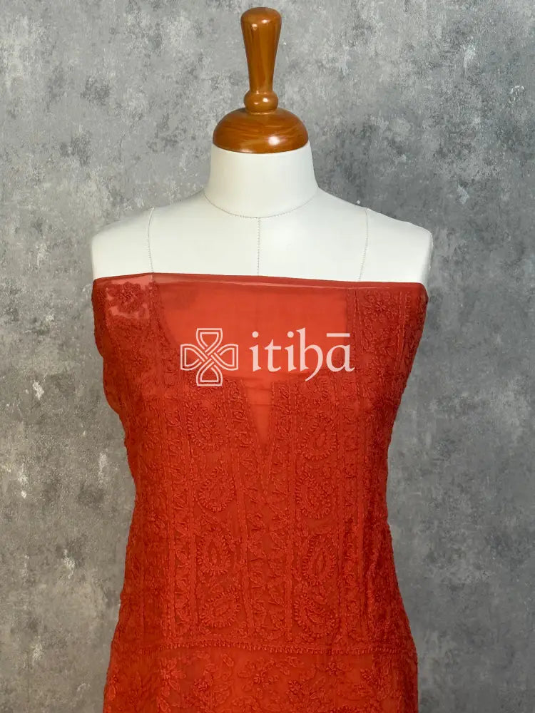 VISCOSE ORGANZA CHIKANKARI SALWAR SUIT