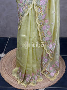 VISCOSE ORGANZA CUTWORK EMBROIDERY SAREE