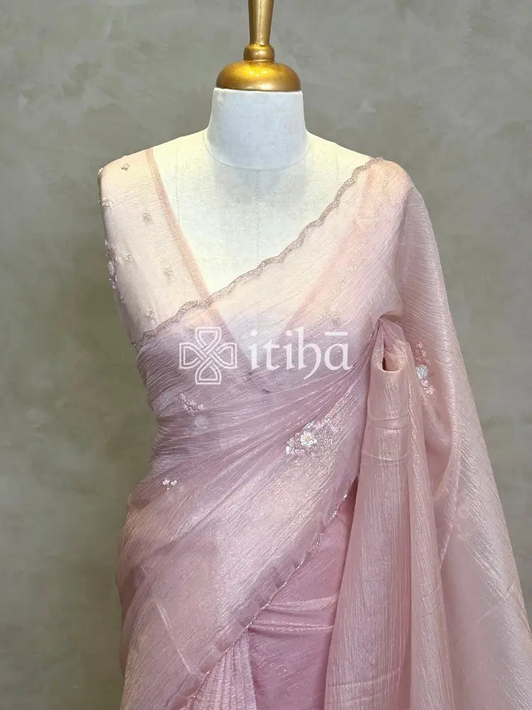 VISCOSE ORGANZA EMBROIDERY DESIGNER SAREE
