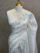 VISCOSE ORGANZA EMBROIDERY SAREE