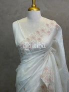 VISCOSE ORGANZA EMBROIDERY SAREE
