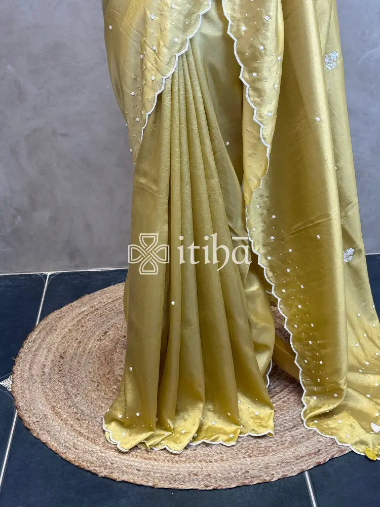 VISCOSE ORGANZA HAND EMBROIDERY SAREE