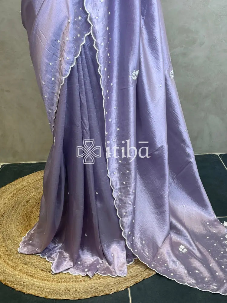 VISCOSE ORGANZA HAND EMBROIDERY SAREE
