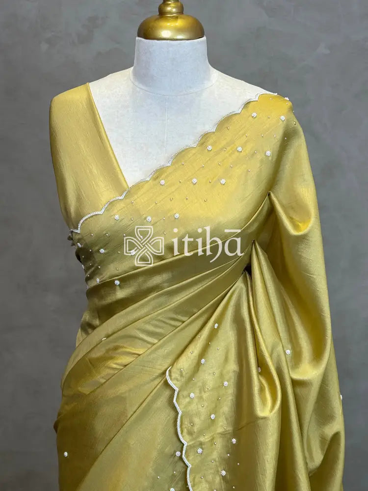 VISCOSE ORGANZA HAND EMBROIDERY SAREE