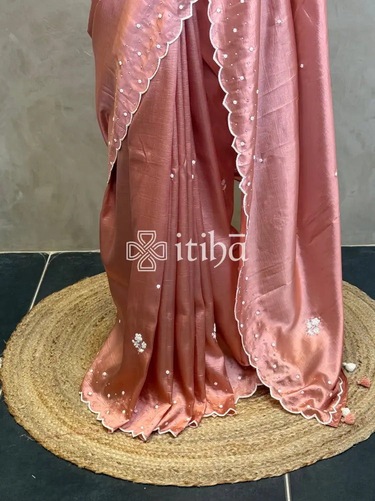 VISCOSE ORGANZA HAND EMBROIDERY SAREE