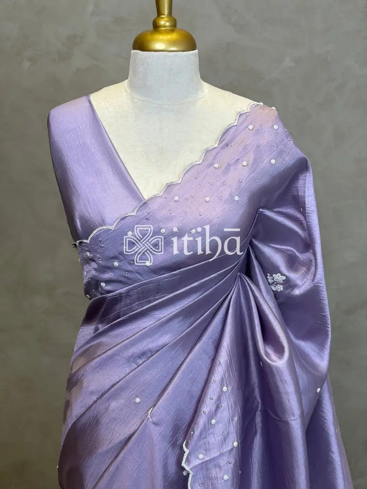 VISCOSE ORGANZA HAND EMBROIDERY SAREE