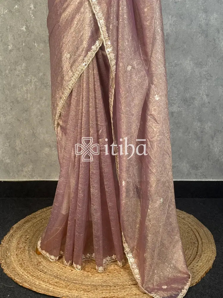 VISCOSE ORGANZA HANDWORK DESIGNER SAREE