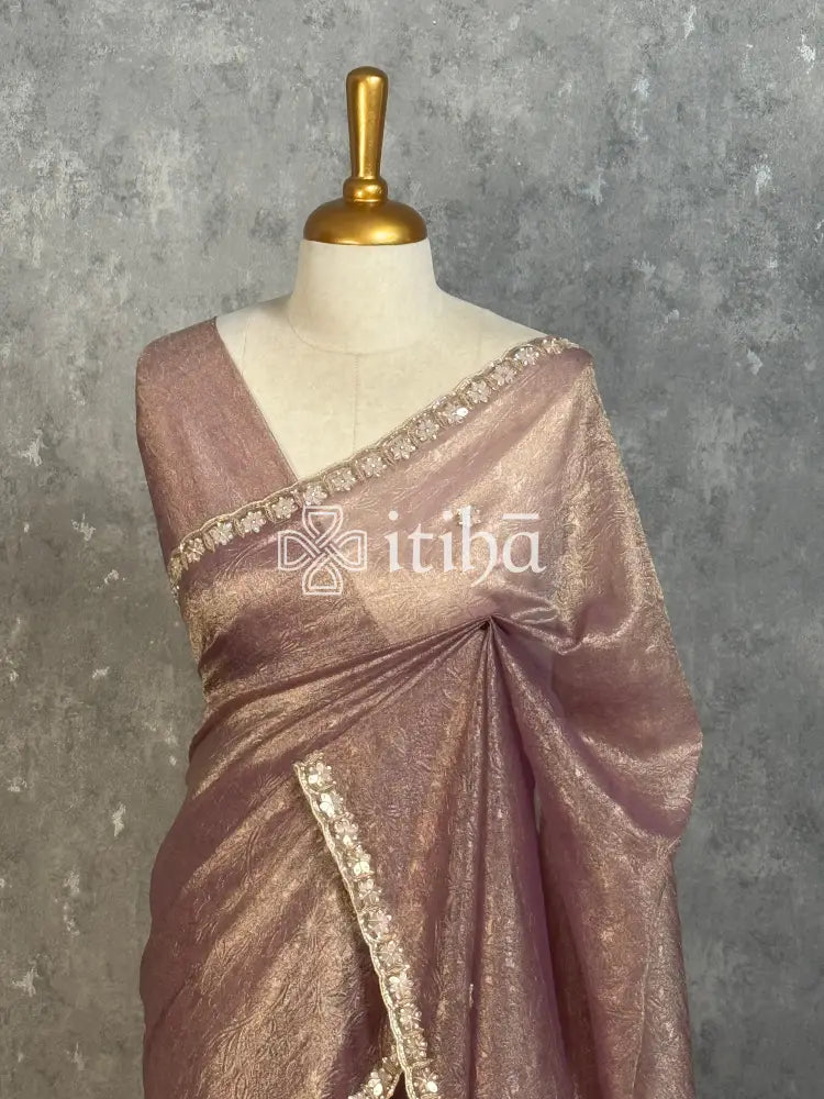 VISCOSE ORGANZA HANDWORK DESIGNER SAREE