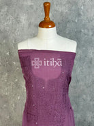 VISCOSE ORGANZA SALWAR SET - dusty plum