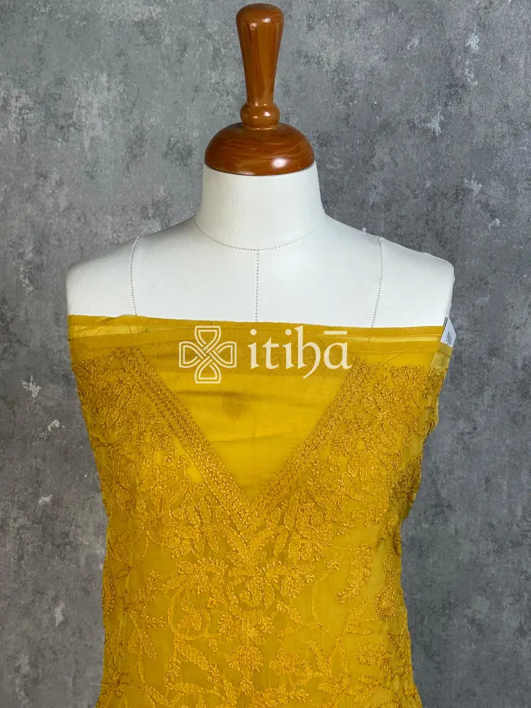 VISCOSE ORGANZA SALWAR SET - Yellow