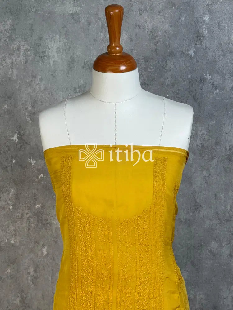VISCOSE ORGANZA SALWAR SET - Yellow