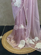 VISCOSE ORGANZA TURKISH APPLIQUE DESIGNER SAREE