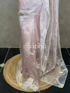 VISCOSE ORGANZA TURKISH APPLIQUE DESIGNER SAREE
