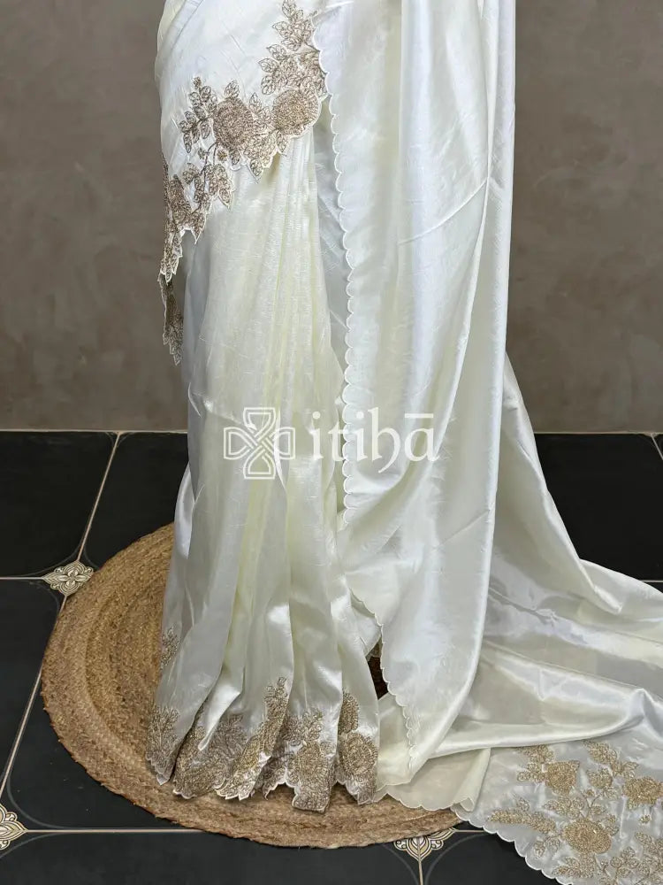 VISCOSE ORGANZAEMBROIDERY SAREE