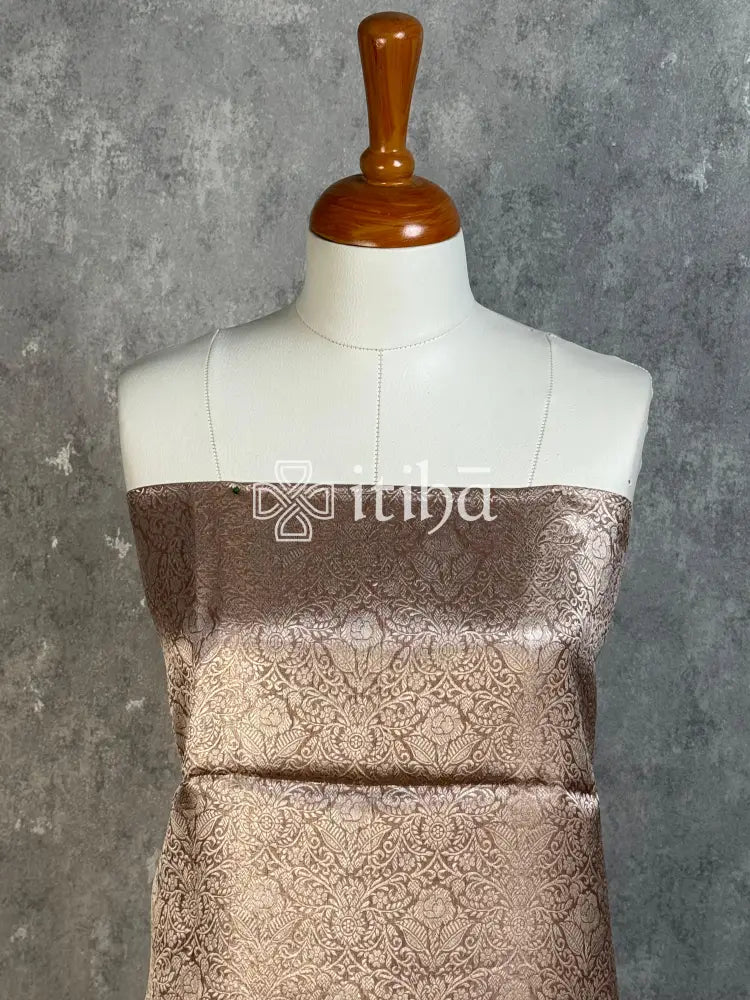 ZARI BROCADE SALWAR SET - CHAMPAGNE BEIGE