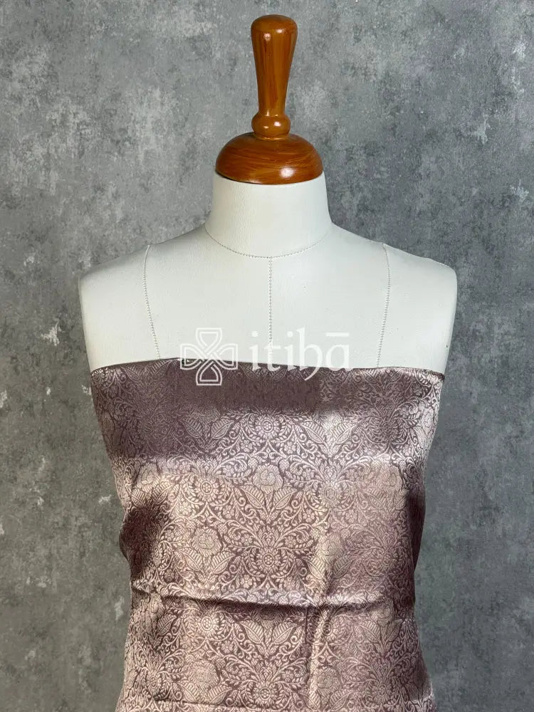 ZARI BROCADE SALWAR SET - LAVENDER GREY