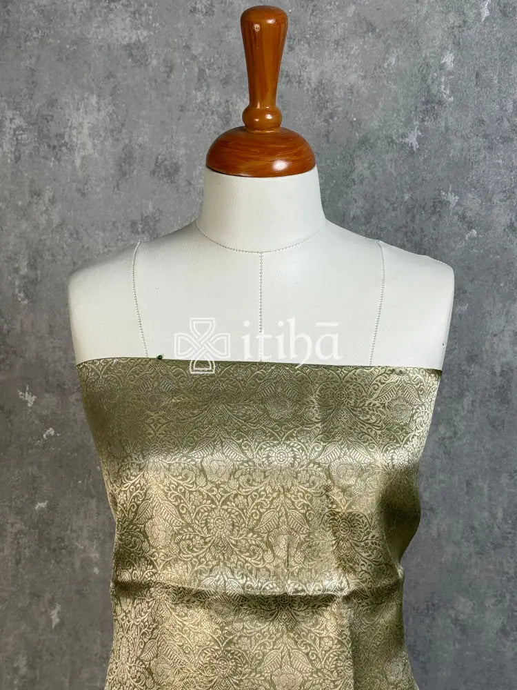 ZARI BROCADE SALWAR SET - PISTA GREEN