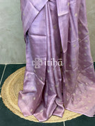 ZARI CHECKS TUSSAR EMBROIDERY SAREE