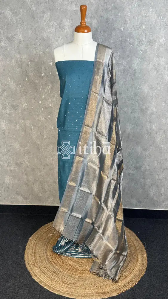 ZARI STRIPE SUIT - light blue