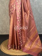 ZARI TUSSAR SILK EMBROIDERY SAREE