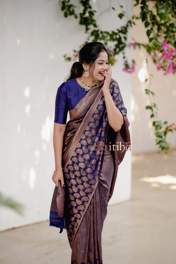 BANARASI CREPE SILK HANDLOOM BROCADE SAREE - Image 3