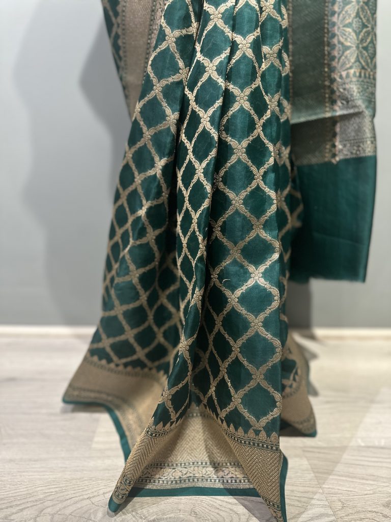 BANARASI ORGANZA HANDLOOM SAREE - Image 3