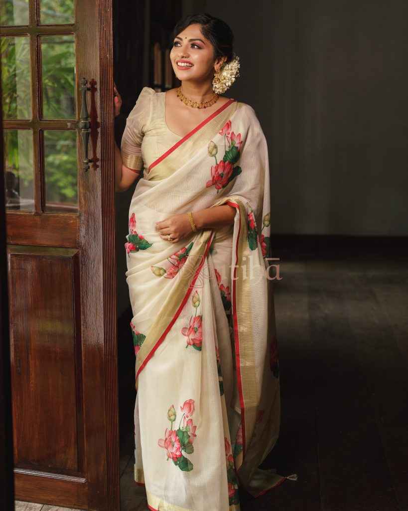FLORAL PRINT SILK KOTA SAREE