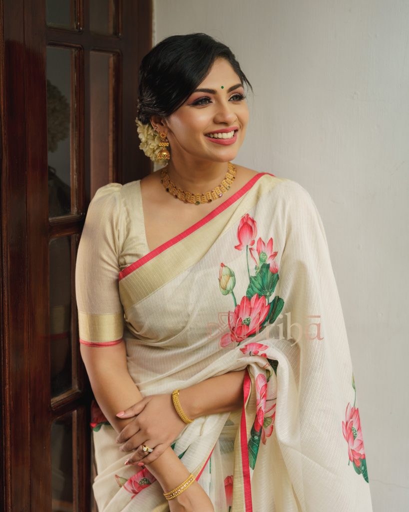 FLORAL PRINT SILK KOTA SAREE - Image 2
