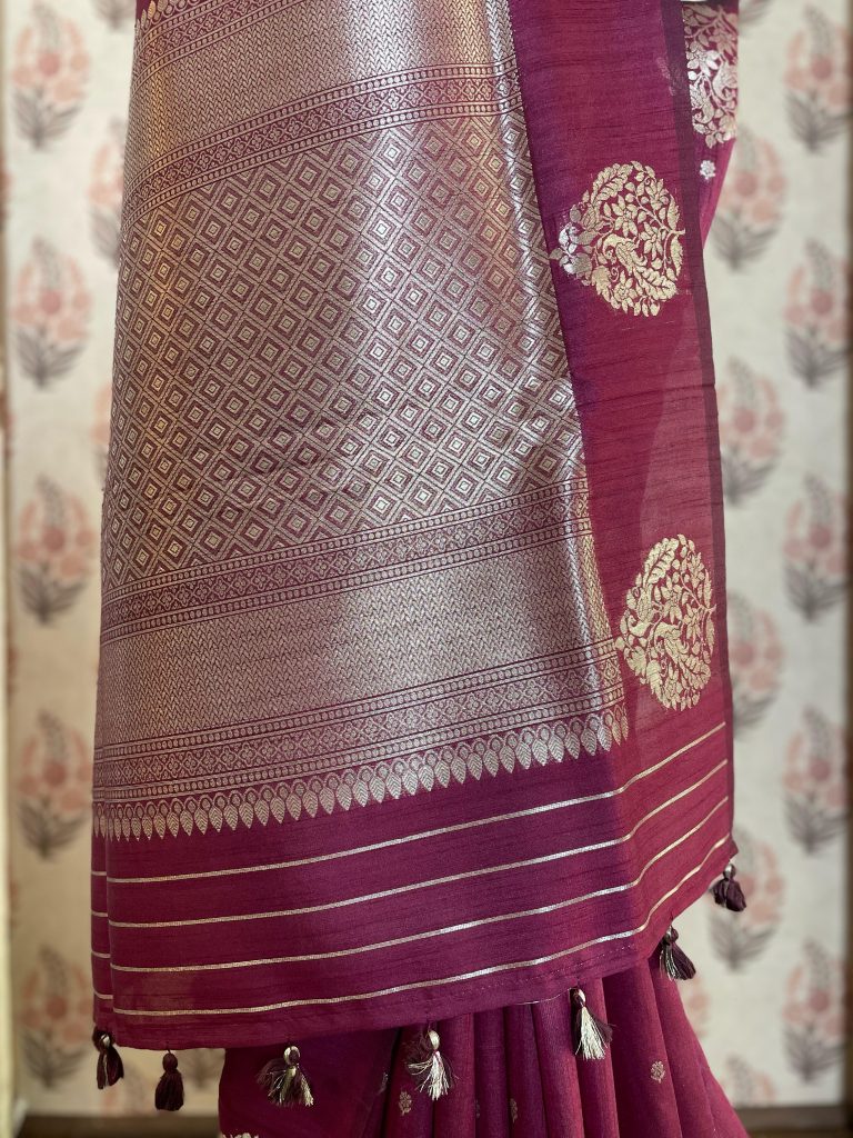 SEMI TUSSAR BANARASI SAREE - Image 4
