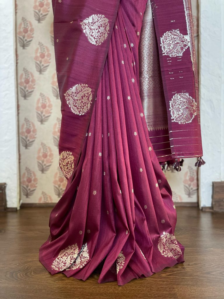 SEMI TUSSAR BANARASI SAREE - Image 3
