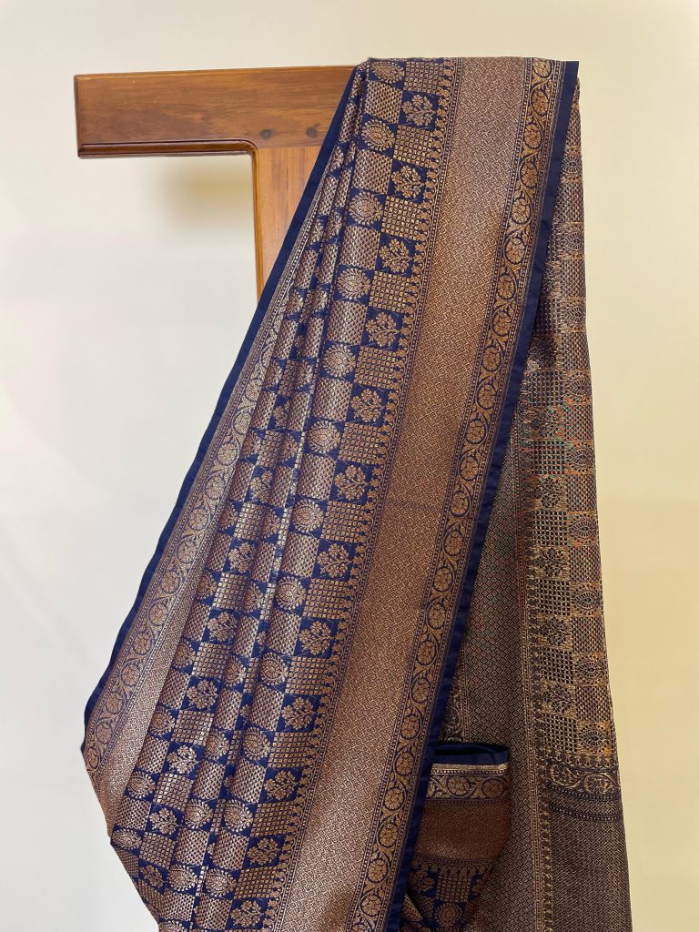SEMI KATAN SILK BROCADE SAREE - Image 2