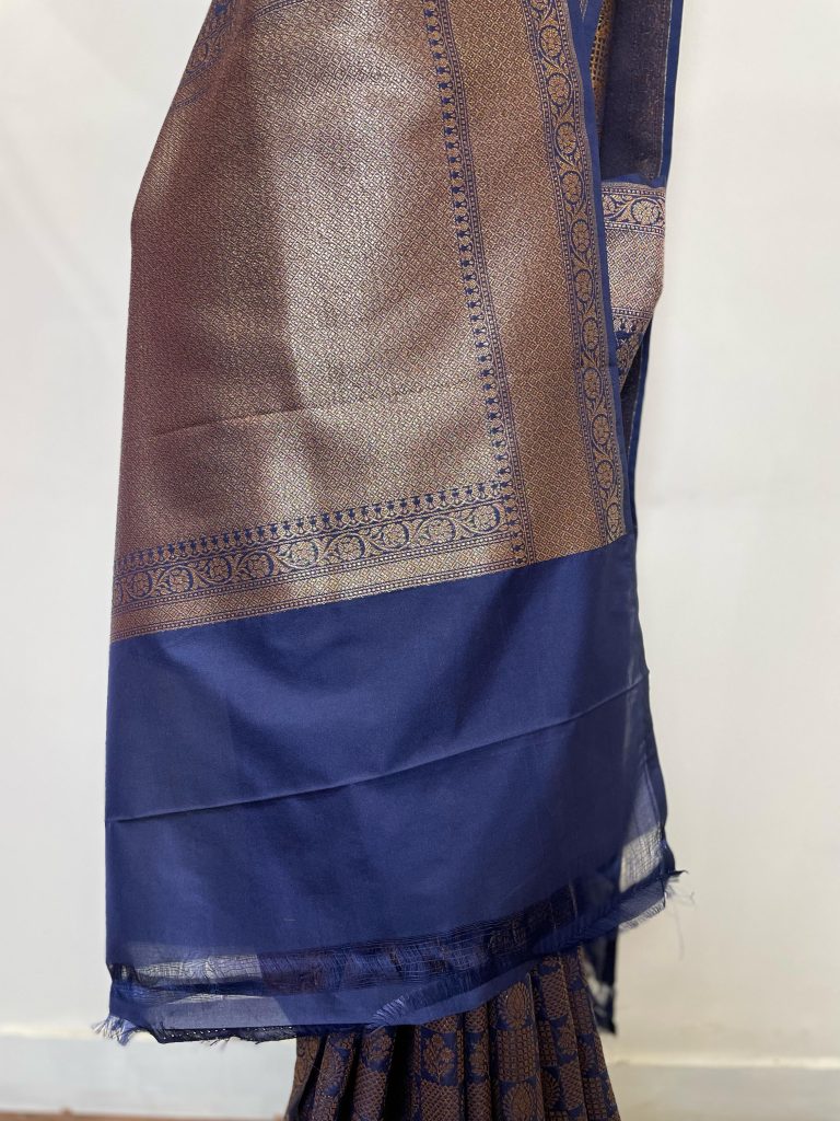 SEMI KATAN SILK BROCADE SAREE - Image 3