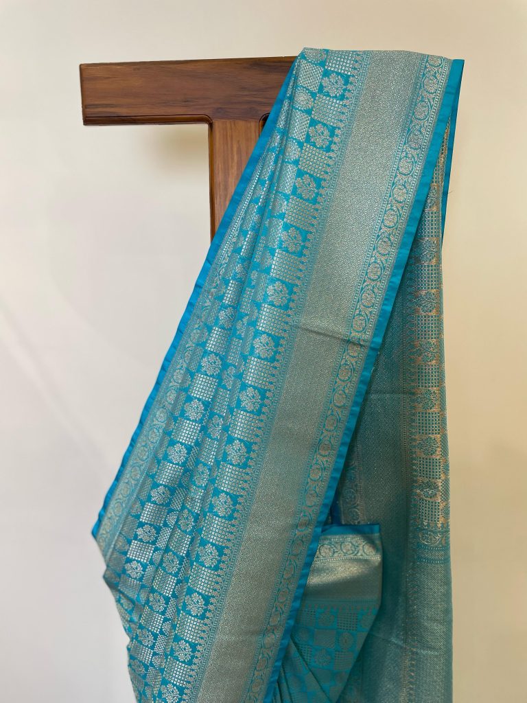 SEMI KATAN BROCADE SAREE - Image 2