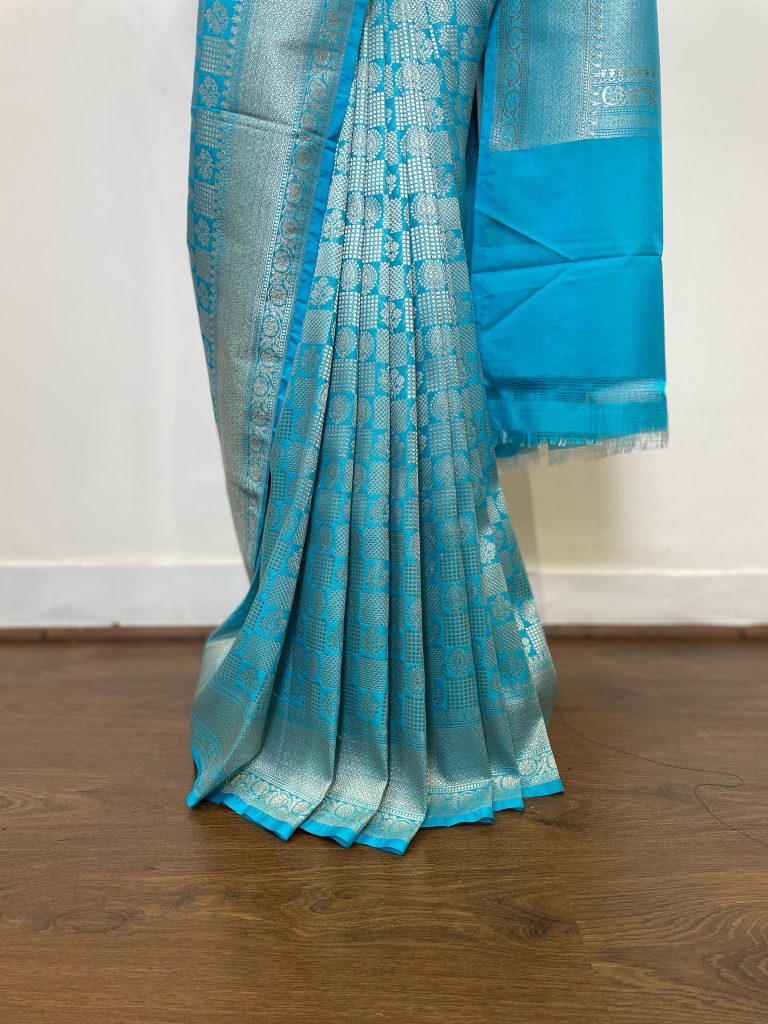 SEMI KATAN BROCADE SAREE - Image 3
