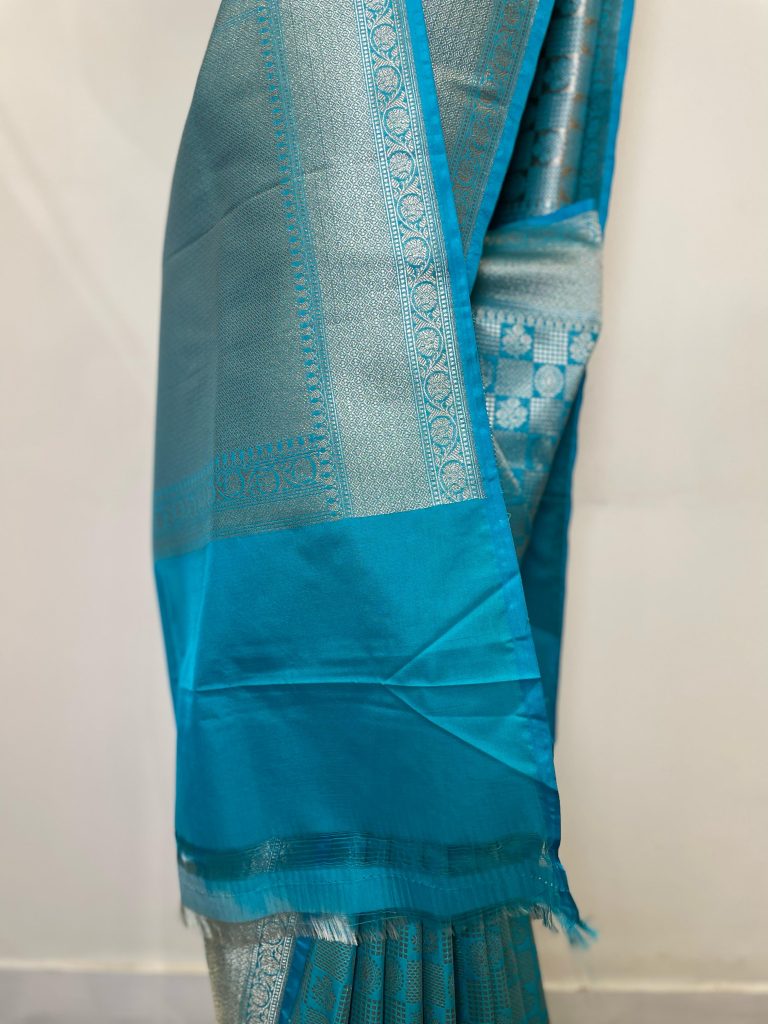 SEMI KATAN BROCADE SAREE - Image 4