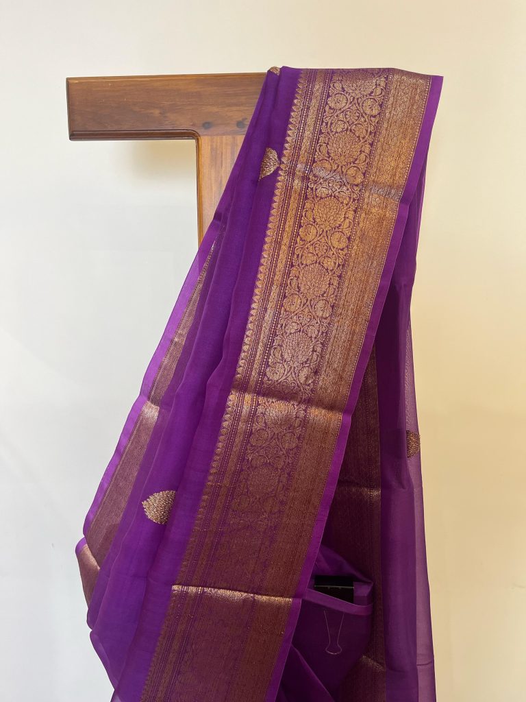 SILK ORGANZA BANARASI SAREE - Image 2