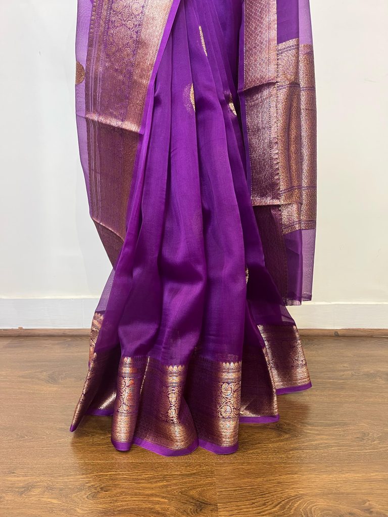 SILK ORGANZA BANARASI SAREE - Image 4