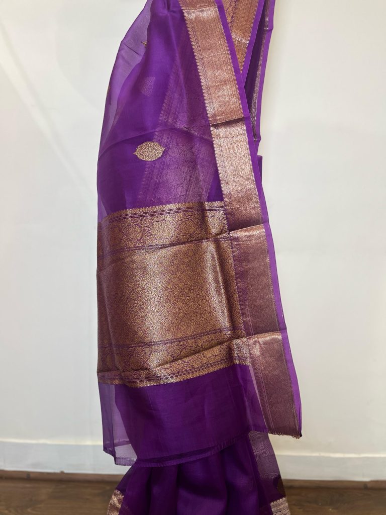 SILK ORGANZA BANARASI SAREE - Image 3